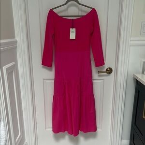 Tuckernuck Vibrant Pink 3/4  Sleeve Dress